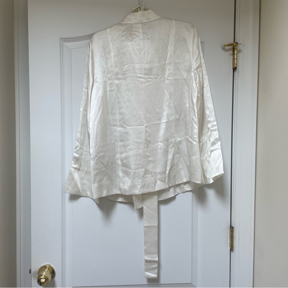 Silk Maison Pearl White Blazer Pant Set NWT - Picture 9 of 11